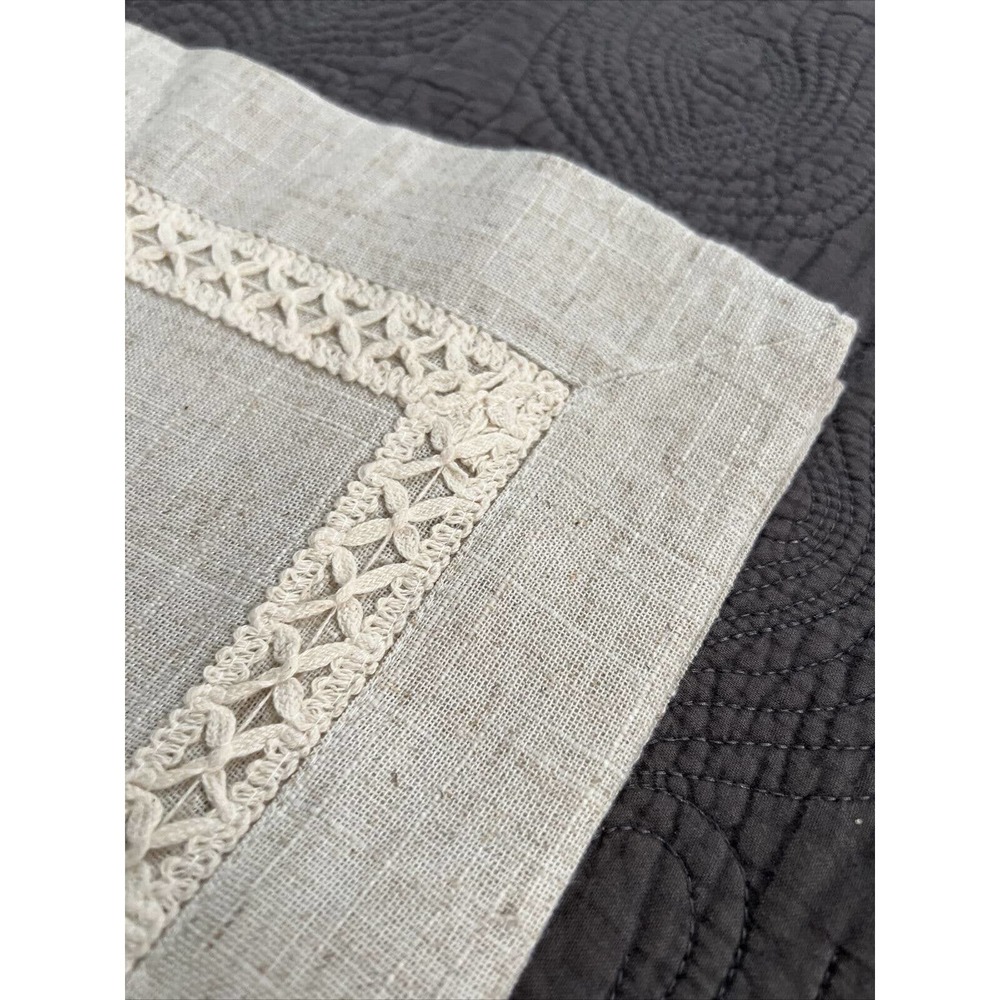 Woodland Easy Care Dining Table Runner Linen Blend NEW 16”x80”